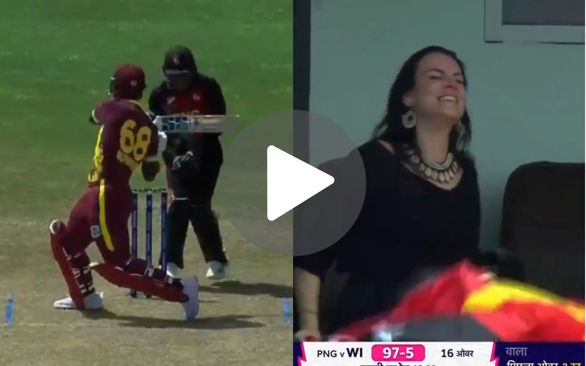 [Watch] PNG Fangirl Dances Her Heart Out As Rutherford Plays Reckless Shot In Critical State